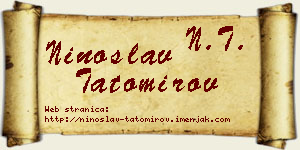 Ninoslav Tatomirov vizit kartica